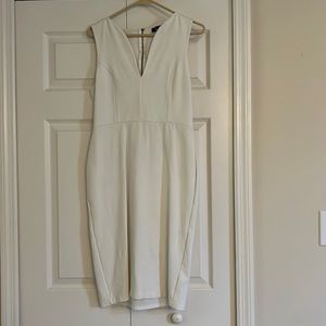 Mid length cotton zip up dress